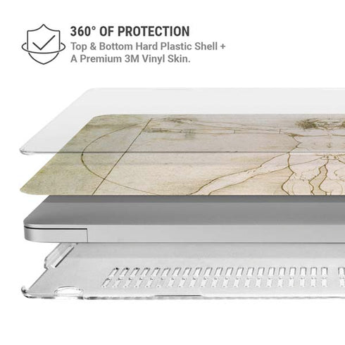 Da Vinci - The Proportions of Man by Da Vinci MacBook Air 15in (2023-2025) Case plus Skin